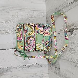 Vera Bradley tutti frutti mint green pink paisley mini hipster crossbody purse